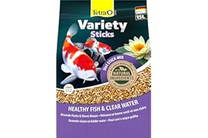 Tetra Pond Variety Sticks - Fischfutter-Mix für Teichfische aus drei verschiedenen Sticks, für die Gesundheit, Farbenpracht und Vitalität aller Fische im Teich, 15 L Beutel