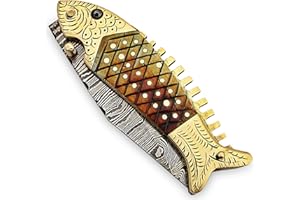 PAL 2000 KNIVES hecho a mano a medida - cuchillos de acero de damasco - cuchillo con funda de cuero - 9864