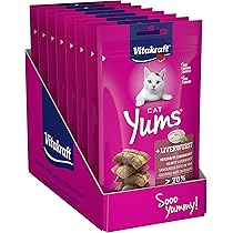 Vitakraft G Cat Yums Salmone MSC - 9 Confezioni Da 40g, Snack Per Gatti Al Salmone