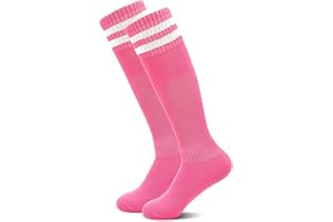 HYCLES 1/2 Paia di Calzini Calcio Bambini Calzini Sportivi Scuola Lunghi Calcio Calzini Traspirante Elastici per Ragazze Ragazzi di 3-13 Anni