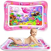 GARNHLOB Baby Water Mat, 70x50cm Inflatable Tummy Time Watermat with Climate Pledge Friendly, Safe Water Play Mat Sensory Toy