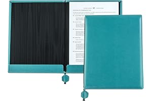 ‎DELMON VARONE - FINE LEATHERGOODS MADE IN GERMANY DELMON VARONE - Urkundenmappe in DIN A4 mit schwarzer Kordel aus veganem, nachhaltigem Eco Kunstleder (türkis)- Dokumenten-Mappe mit 2 Einsteckleisten für Unterlagen, Dokumente, Zeugnisse & Urkunden