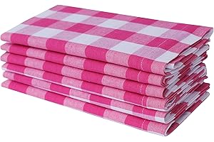 Linen Clubs - Servilletas Gingham (12 unidades, 45,7 x 45,7 cm), diseño de cuadros