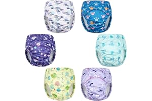 MOEMOE BABY Culotte Apprentissage Propreté Fille Imperméable, Culotte D Apprentissage Enfant en Coton,Culotte d'apprentissage Lavable, Apprentissage de la Propreté, Lot de 6,Violet,5 Ans