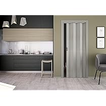 Porta A Soffietto Elly In PVC - Grigio Effetto Tessuto, 83x214 Cm - Foto 11