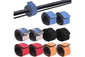ZYFC 10 PCS Fishing Rod Belts Ties, 5 Colors Elastic Magic Bait Strap,Adjustable Fishing Rod Straps Fishing Rod Tie Strap for Fishing Rods Fishing Gear Supplies,Fishing Tackle Tie Bag Accessories