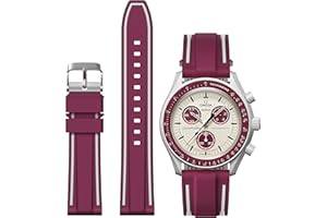 STANCHEV Correa para Omega x Swatch MoonSwatch/Reloj Rolex/Reloj SEIKO 20mm, Correa de silicona de repuesto para reloj Omega X Swatch Moonswatch Speedmaster de liberación rápida