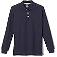 French Toast Boy's Pique Polo School Uniform Shirt with Long Sleeves Girls