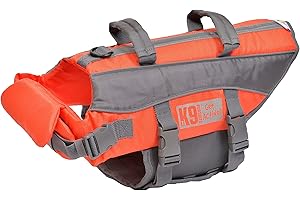 K9 Pursuits High Visibility Easy Grab Float Coat Life Jacket, Medium, Orange