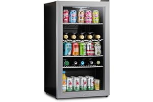 Subcold Super85 LED - Under-Counter Fridge | 85L Beer, Wine & Drinks Fridge | LED Light + Lock and Key | Energy Efficient (Silver, 85L)