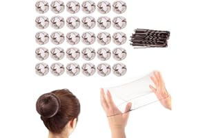 Shakeel 30pcs Invisible Hair Nets for Buns with 20pcs U Shape Hair Pins, Ballet Hair Nets for Girls, Mesh Ballet Bun Nets, Hair Bun Nets Brown for Women Dancer, Cook