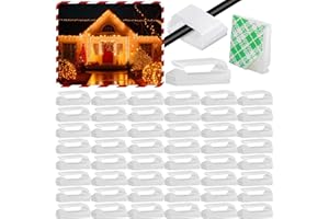 HICARER 100 Stück Selbstklebende Kabelclips, Kabelmanagement, Kabelbinder, Kabelhalter, Weiß