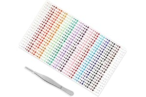 Annhao Glitzersteine Selbstklebend Glitzer Steine Strasssteine Gesicht mit Pinzette für DIY Gesichts Make Up Fingernagel Dekorationen Und Urlaubszubehör, 3mm,4mm,5mm (900 Stück)