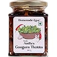 Homemade Love Andhra Gongura Thokku (250 Gm) | Gongura Pickle with Garlic Pure Natural Home Made Taste | Authentic Andhra Style Achar Perfect for Rice, Dosa, Idli, Upma & Roti | No Preservatives