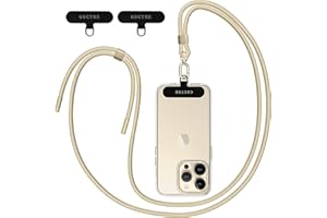 Gectre Handykette Universal, Geeignet für alle Smartphones, mit 2 Stück Universelles Patch, Handyband passend für alle Standard Handyhülle(Gold)