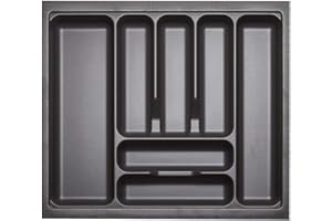 Orga-Box I Besteckeinsatz 519 x 473 lavagrau mit Perlstruktur für Tandembox Antaro/Intivo u. ModernBox im 60er Schrank Besteckkasten Besteckaufbewahrung