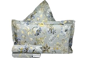 Riad Arredo Set Lenzuola Letto Matrimoniale in Prezioso 100% Cotone Percalle - Completo Letto Lenzuola Sotto con Elastico Perimetrale | Lenzuola da Sopra | 2 federe con Volant (Althea Grigio)