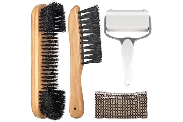 Adhafera Kit de nettoyage de brosse de billard avec 4 outils, brosse en bois massif pur et poils en nylon, accessoires de snooker pour table de billard