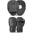 Lions Boxing Set Focus Pads and Gloves Mitts Punch Bag MMA Training Hook & Jab, Men Women Adult Kids Unisex Sparring Martial Arts Karate Fitness Exercise Sets
