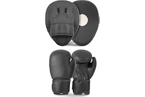 Lions Star Boxing Gloves and Pads Set For Men Women, Pair of Boxing Gloves with Hook and Jabs Mitts Focus Pads, Punching Sets Ideal for Punch Bag MMA Martial Arts