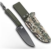 ODENWOLF FRITZ MEINECKE Outdoor Messer – Full-Tang Jagdmesser aus D2-Stahl – G10-Griff, Kydexscheide mit Teklok & Lanyard – L