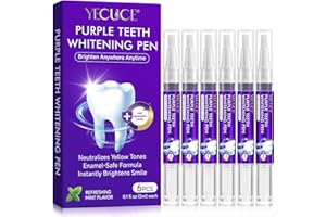 BAISENJF Teeth Whitening Pen (6 Pens), 80+ Whitening Treatments, Teeth whitening Kit Professionally formulated-Removes Coffee, Tea, and Smoking Stains- Low Sensitivity (Mint) 0.1 Fl Oz (Pack 6)