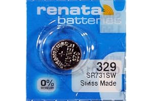 BEST PRICE SQUARE 2 x Renata 329 Watch Battery Swiss Made Silver Oxide 1.5 v Also = SR731SW, V329, D329, GP329, 329