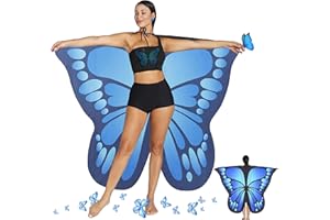 cuteDIY Schmetterling Kostüm Damen Tierkostüm Erwachsene Schmetterlingsflügel Verkleidung