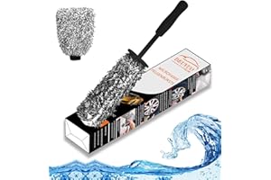 deuvuo Microfiber Wheel Brush, Alloy Wheel Brush for Gentle, Scratch Free Cleaning Deep Into The Rim Bed, Car Wheel Cleaning Brush, Car Wash Mitt Set For Completely Safe Wheel Cleaning