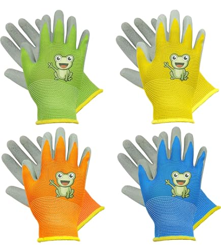 Lot De 3 Paires De Gants De Jardinage Enfant OSDUE - Antidérapants, Respirants - Protection Main Kids