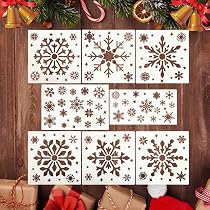 9 Stuks Herbruikbare Kerstmis Bosland Sjablonen - Dennenboom Stencils Voor Schilderen En Decoratie