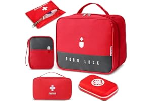 TAVADA 5stk Medikament Tasche,Medikamententasche Große Kapazität Notfalltasche Leer Wasserdicht Erste Hilfe Tasche für Home O