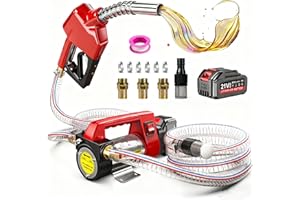 LIROPAU Diesel Pump Battery 45 L/Min, Wireless Electric Diesel Pump, 260 W Electric Fuel Pump Set, Compatible with Makita 18 V Battery, Portable Heating Oil Pump, Portable Electric Oil Pump (with 1 Battery)