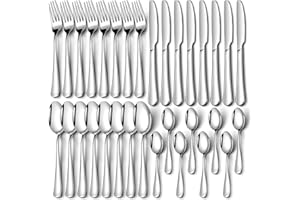 Cutlery Set, NINIROR 32 Piece Food-Grade Stainless Steel Flatware for 8, Tableware Silverware Set with Spoon Knife and Fork Set, Dishwasher Safe Mirror Finished Utensil Sets for Home Restaurant