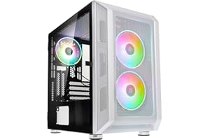 ‎KOLINK KOLINK Citadel Mesh Micro-ATX RGB Gehäuse, Computergehäuse, PC Hülle, Glasgehäuse, PC Case, PC Gehäuse Klein, Seitlich PC Gehäuse Durchsichtig, Computer Gehäuse, PC Case Weiß