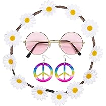 Collana Hippie Con Medaglione Pace - Multicolore, Accessorio Costume Widmann - Foto 8