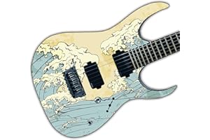 DESIGNDIVIL Guitar, Bass or Acoustic Custom Wrap Laminated Vinyl Decal Sticker The Wave GS77