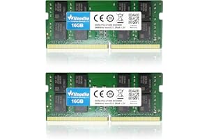 DDR4 2666MHz Laptop Mémoire RAM 32Go Kit (2x16Go) CL19 So-DIMM Wlizedle Module de Mémoire PC4-21300 260-Pin 1.2V Non-ECC 2Rx8 Upgrade Notebook Memory pour Ordinateur Portable, Vert
