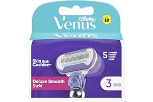 Venus Deluxe Smooth Swirl Cuchillas de Recambio Para Maquinilla de Depilación, 3 Uds