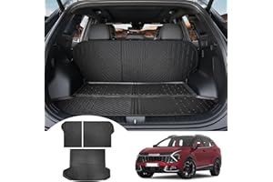 Utiiy Cargo Mat with Seat Back Cover for 2023 2024 Kia Sportage with Subwoofer - TPE Backrest and Rear Trunk Floor Liner (Cargo + Backrest Mat) - Fits SX X-Pro