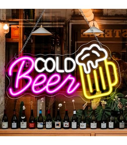 InShareplus Bar Open Neon A Forma Di Bicchiere Di Vino - Cartello LED Dimmerabile Con Alimentazione USB, Luce Calda Per Home Bar, Club, Bistrò E Feste - Decorazione Murale