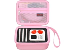 Elonbo Paquete portátil Yoto Mini - Reproductor portátil de Altavoces de Viaje Bluetooth para niños, Tapa de Reproductor de Audio y música para niños, Rosa