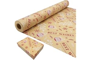 YUHGENWI Rouleau de papier d'emballage cadeau, 15m X 43cm anniversaire mariage cadeau papier d'emballage (flocon de neige - 3)