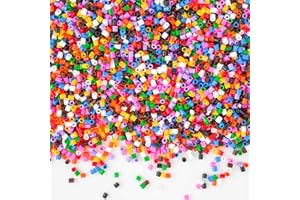 BEELUKY Perline da Stirare 10000 Pezzi Perline a Fusione 5 mm Almeno 50 Colori per Lavori DIY