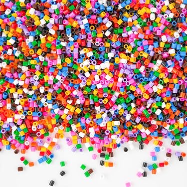 Kit De Perles à Repasser 6300 Pièces – 24 Couleurs, Plaques Et Accessoires Inclus – DIY Bijoux, Porte-clés, Cadeaux