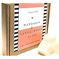 Mandarin and Sandalwood scented soy wax melt gift box- 16 fragranced wax melts, hand poured and vegan friendly