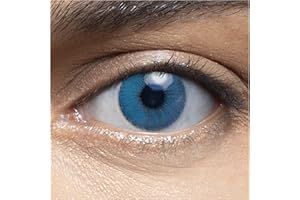 LENSART I Les Lentilles de Contact 1 Paire couleur BLEU SAPHIR 2 Pièces I diamètre 14.00 I sans correction | Naturelles Les Yeux Grises, Bleu, Marron, Blanco Claire, Sombre |