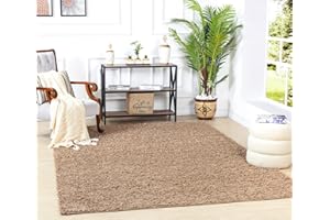 Livabliss Tappeto Shaggy Home Ampio Tappeto Salotto Moderno, Sala da Pranzo, Morbido Tappeti Shaggy per Camera da Letto, Motivo Astratto Berbero Peloso, leggera da Pulire, 120x170 cm Beige Chiaro