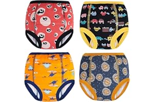 MOEMOE BABY Culotte Apprentissage Propreté Fille, Culotte d apprentissage Enfant,Slip Apprentissage Propreté,Culotte Propreté Enfant,Lot de 8,Rouge,6 Ans