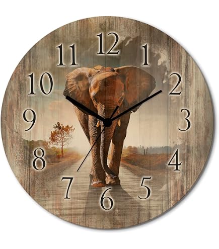Nemesis Now Trunkin' Tickin' Clock – 25 Cm Große Pendeluhr In Elefantenform, Aus MDF, Mit AA-Batterie